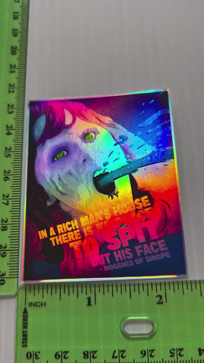 Sticker (holographic)- Spit